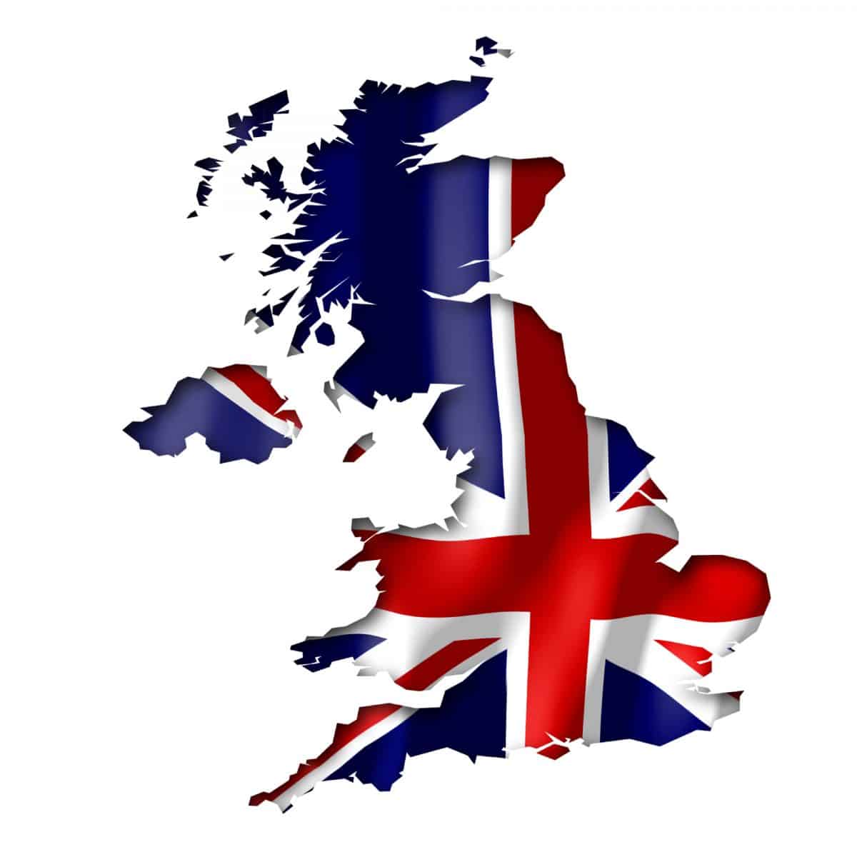 England map with flag