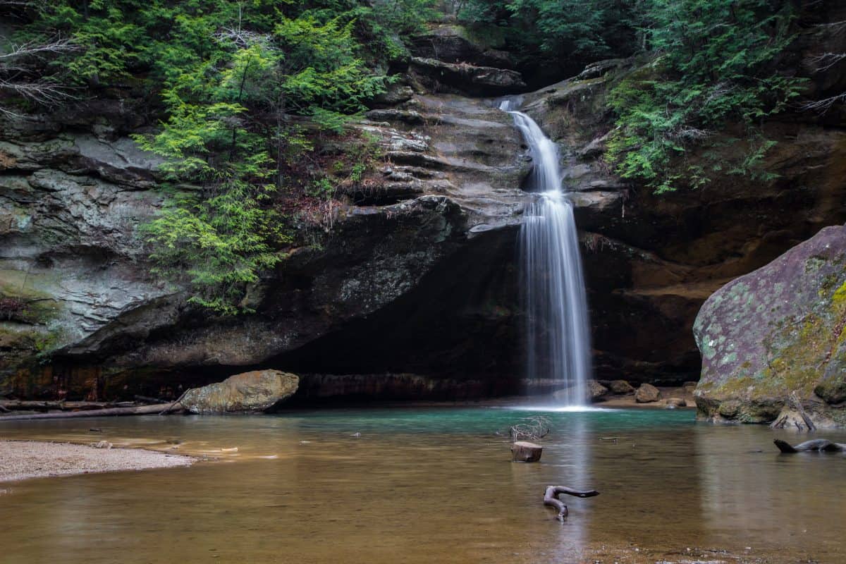 Lower Falls of Hocking Hills State Park Ohio.