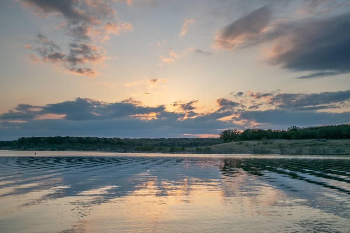 Sunset over Lake Georgetown